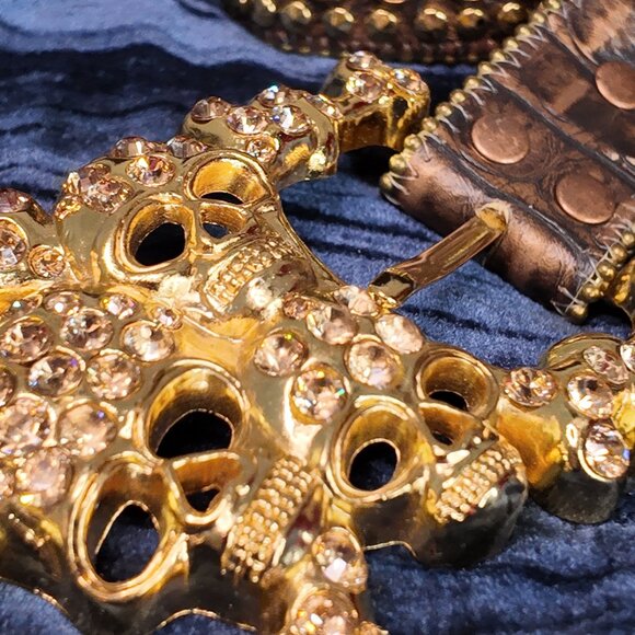 B.B. Simon belt, Brown/gold, Waist 30-33 - Picture 5 of 9